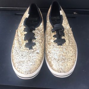 Never worn gold sparkle Kate Spade shoes!